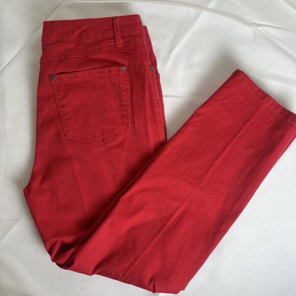 Hannah Denim Red Jeans Women’s Size 10 Stretch Flirty Fun - Picture 9 of 9